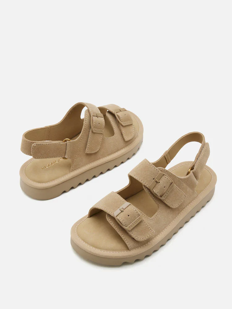 Oriolle Suede Platform Slingback Sandals - Image 3