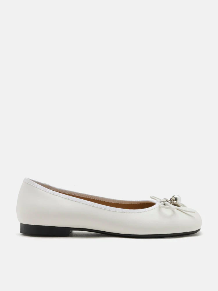 Atomic Heart & Pearl Charm Bow Flats - Image 3