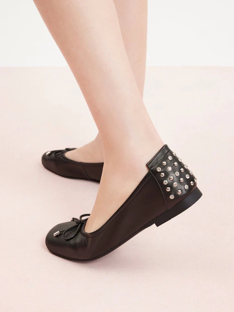 Frances Studded Bow Flats - Image 14