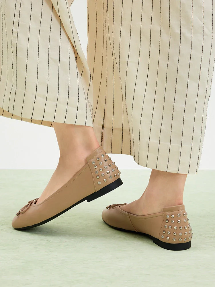 Frances Studded Bow Flats - Image 5