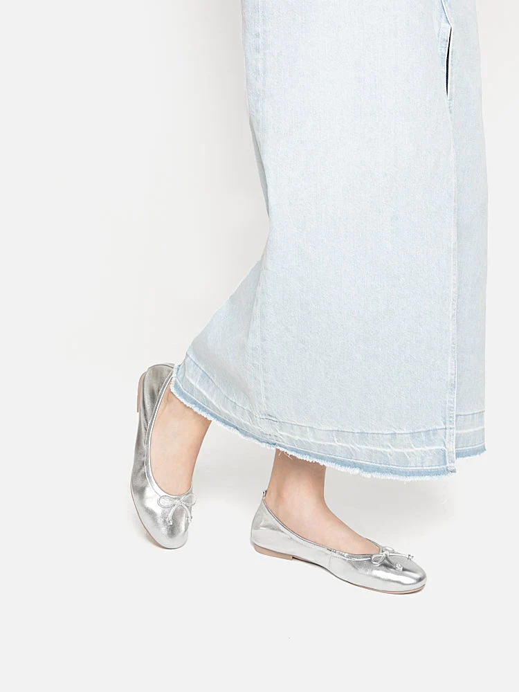 Avery Bow Covered Flats - Image 4