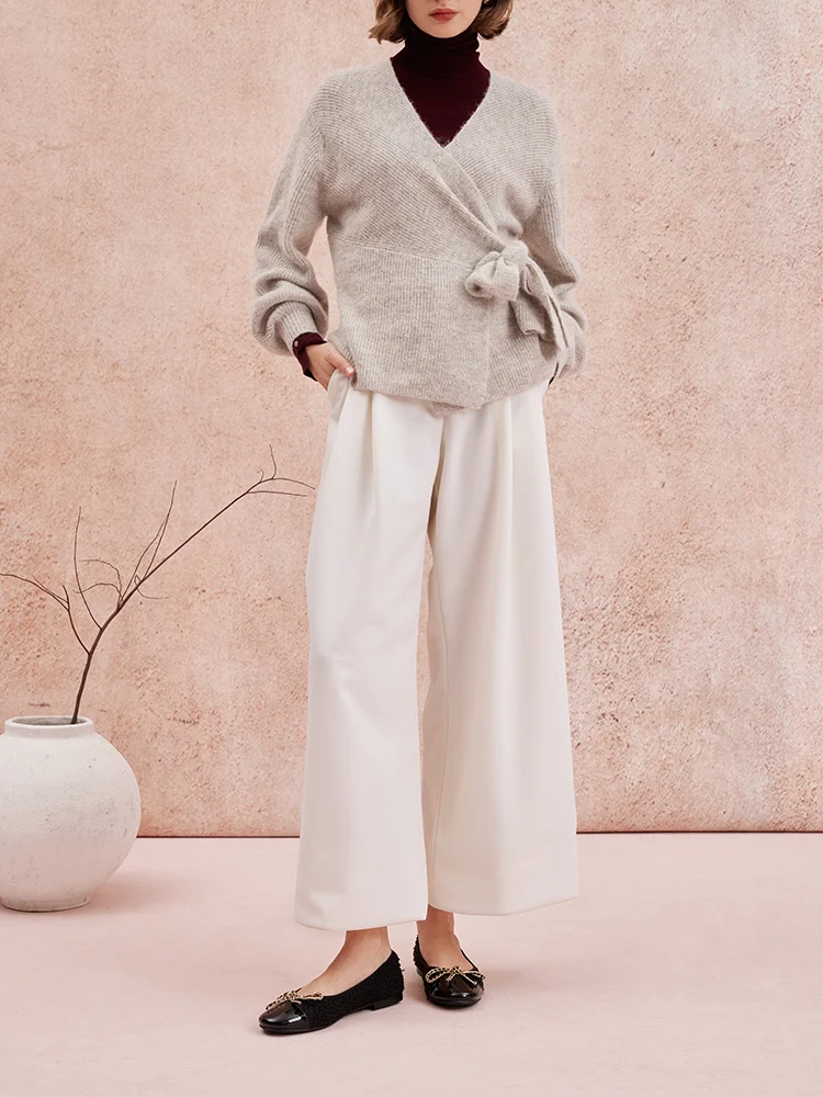 Daisy Tweed Toe Cap Bow Flats - Image 17