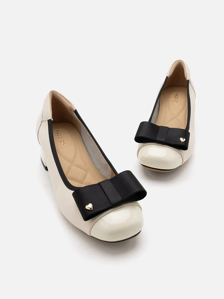 Itzel Love Embellished Bow Low Block Heels - Image 5