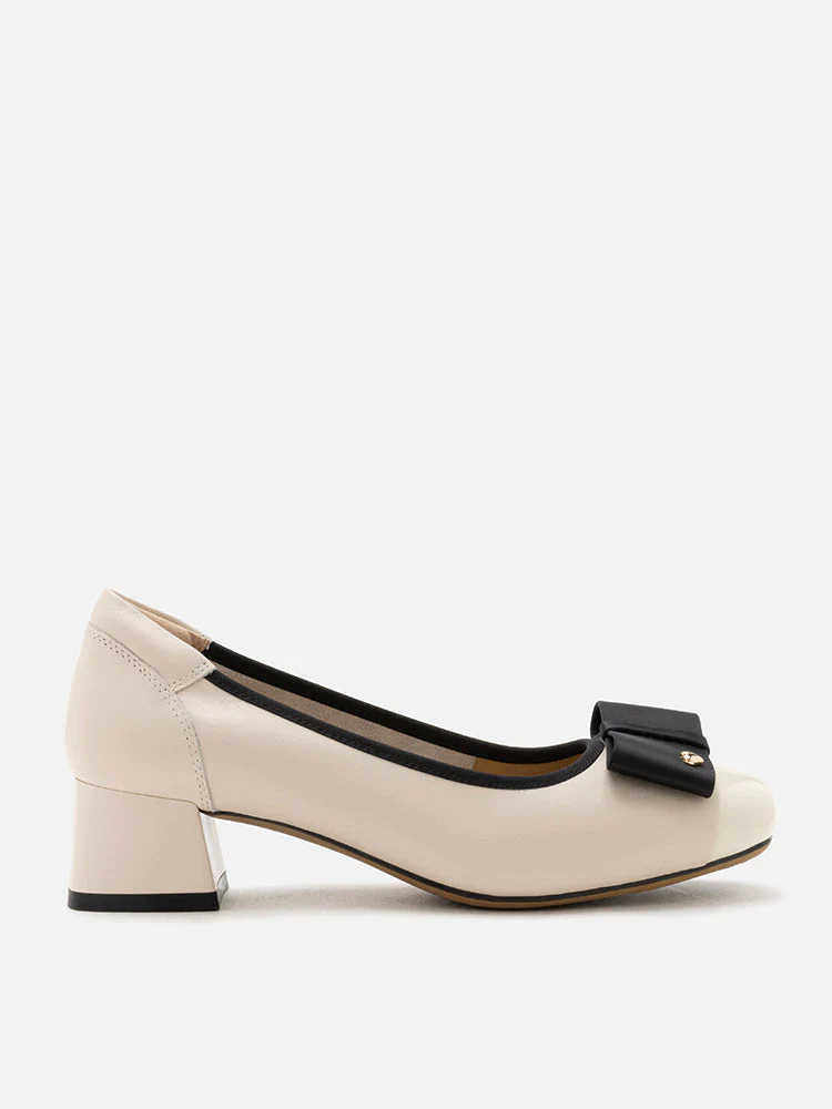 Itzel Love Embellished Bow Low Block Heels - Image 6