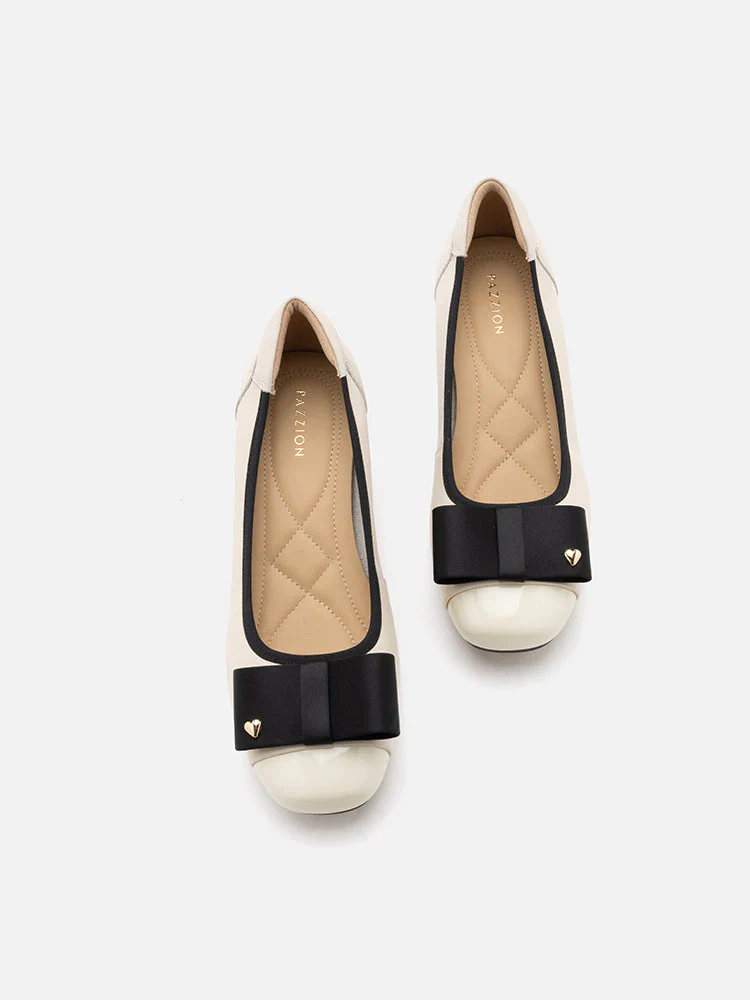 Itzel Love Embellished Bow Low Block Heels - Image 7