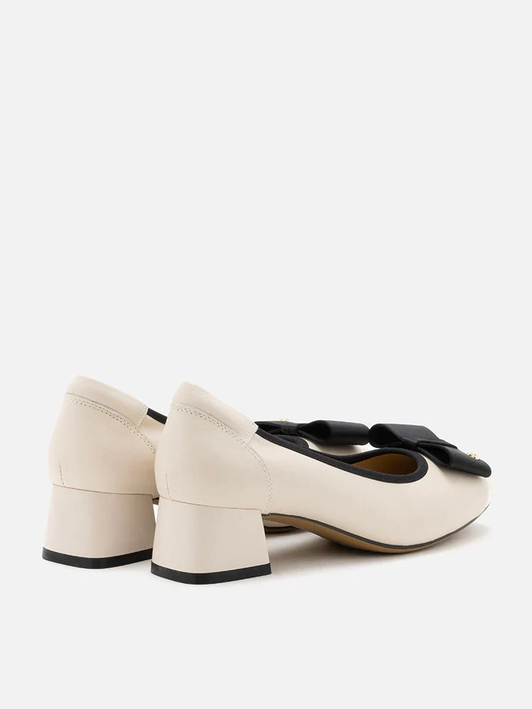 Itzel Love Embellished Bow Low Block Heels - Image 8