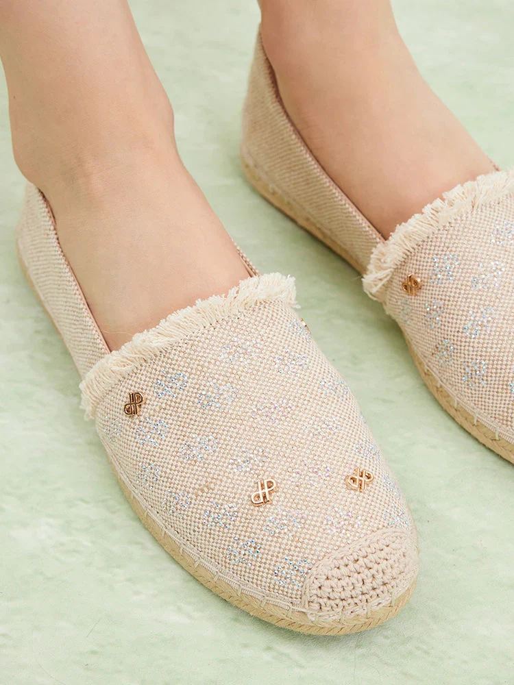 Maggie Monogram Frayed Espadrilles - Image 11