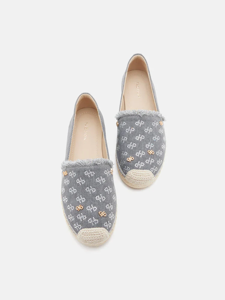 Maggie Monogram Frayed Espadrilles - Image 6