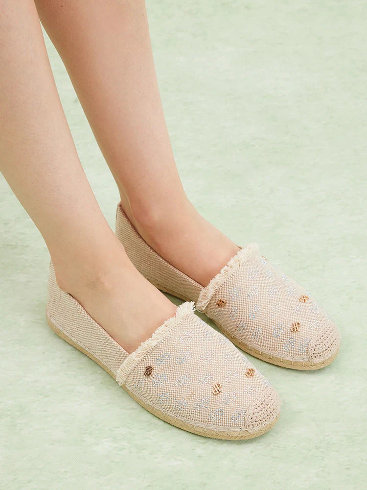 Maggie Monogram Frayed Espadrilles - Image 9