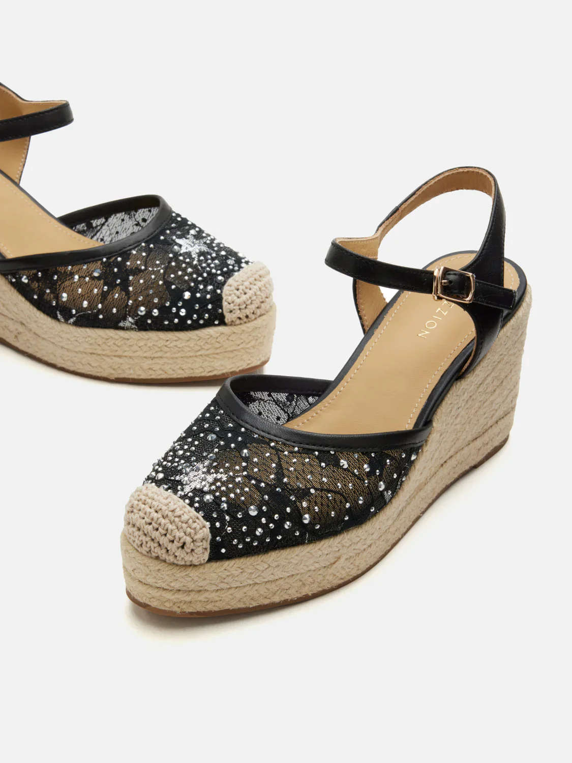 Varianne Crystal Embellished Wedges - Image 10