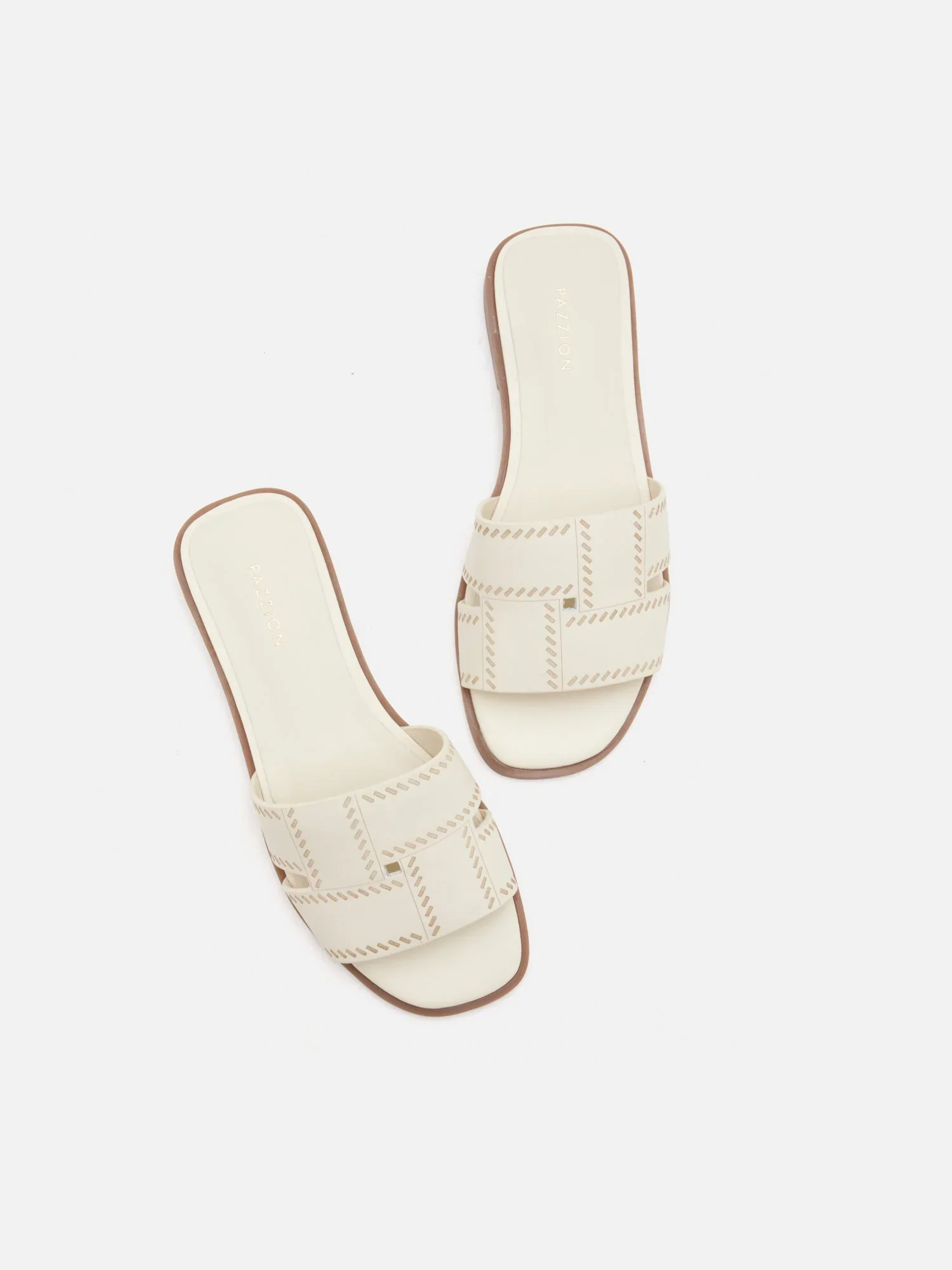 Alouette Woven Leather Slides - Image 6