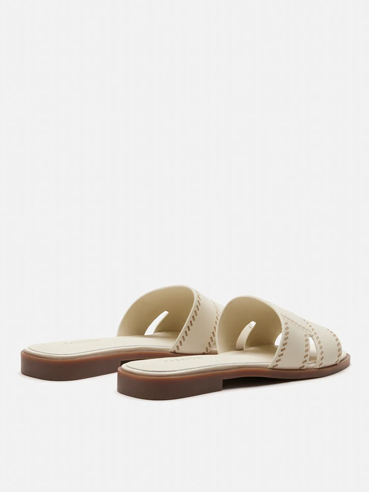 Alouette Woven Leather Slides - Image 7