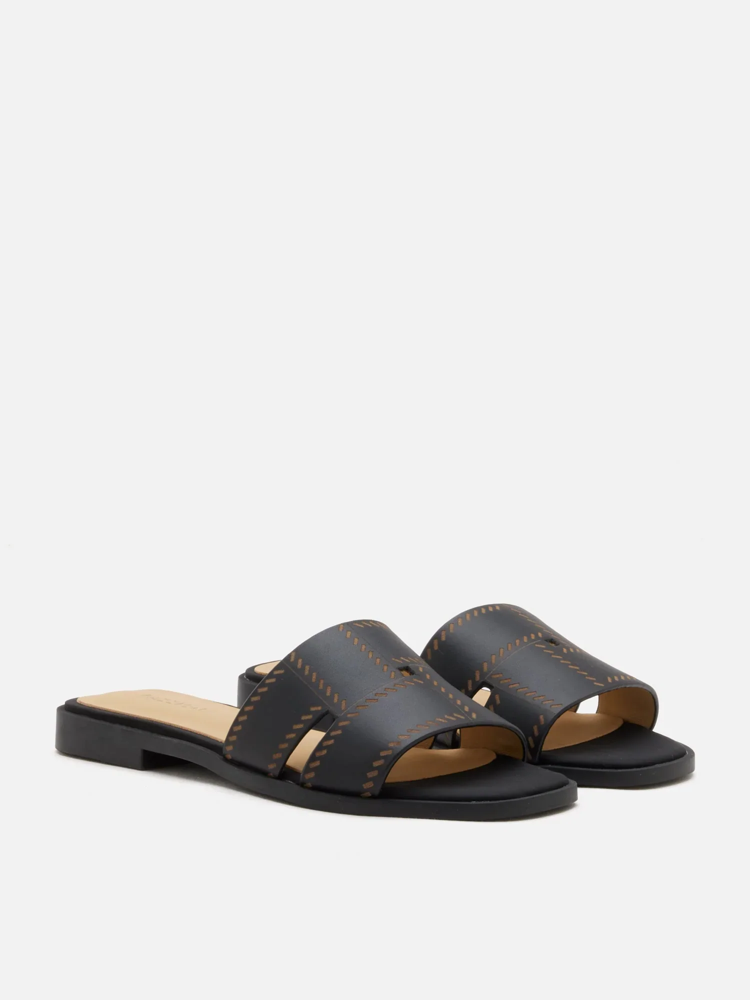 Alouette Woven Leather Slides - Image 8
