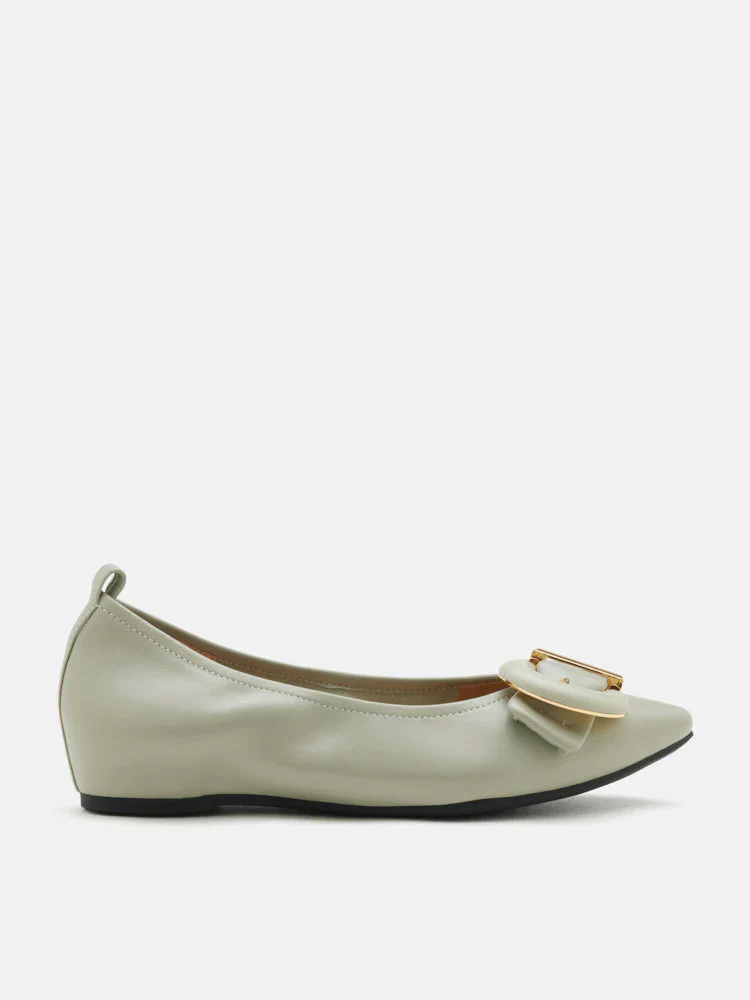 Megan Buckle Pointed Toe Flats - Image 11