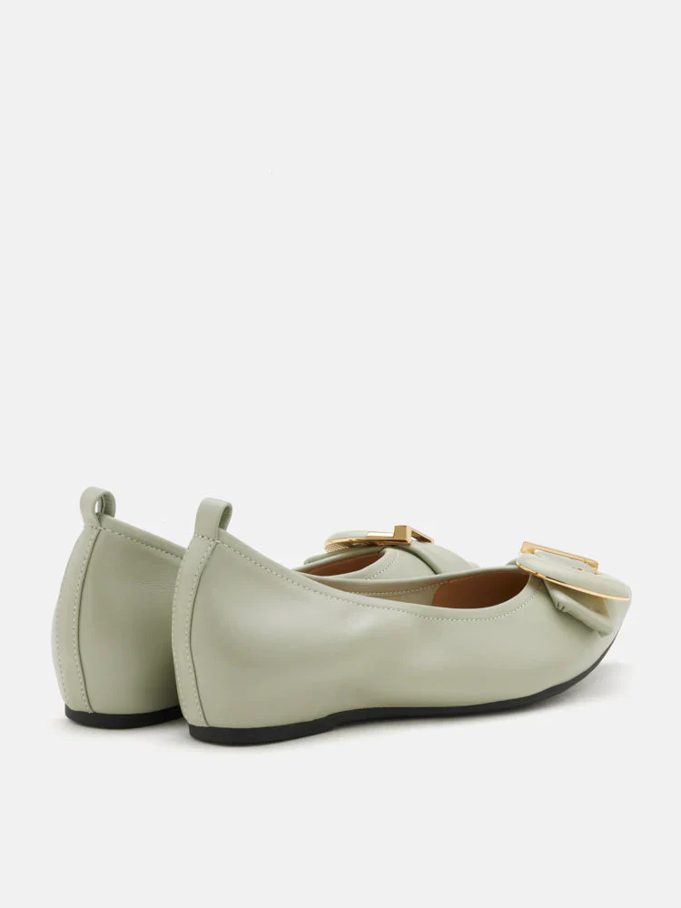 Megan Buckle Pointed Toe Flats - Image 15