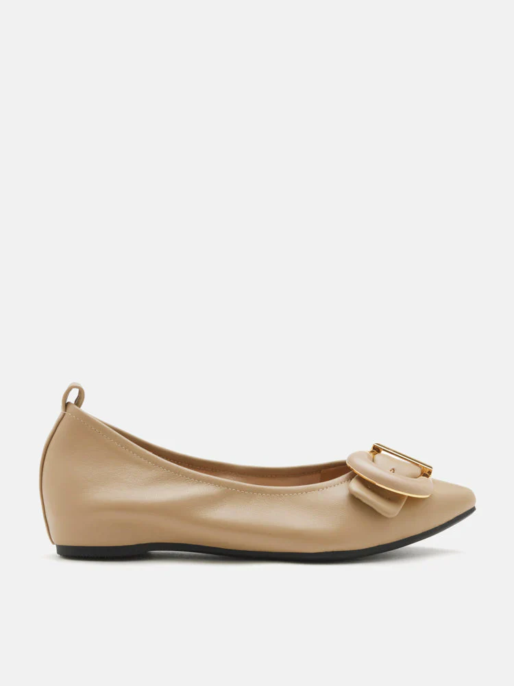 Megan Buckle Pointed Toe Flats - Image 4