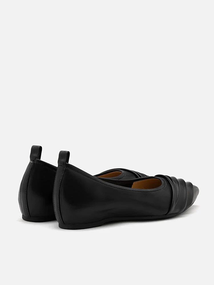 Rylee Ruched Detail Covered Flats - Image 13