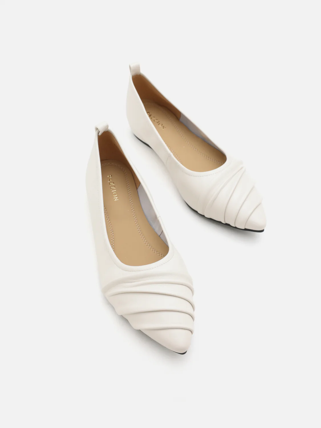 Rylee Ruched Detail Covered Flats - Image 15