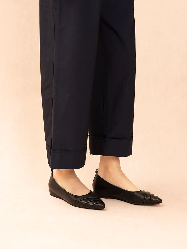 Rylee Ruched Detail Covered Flats - Image 8