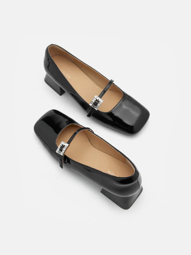 Kamielle Embellished Buckle Mary Jane Heels - Image 10