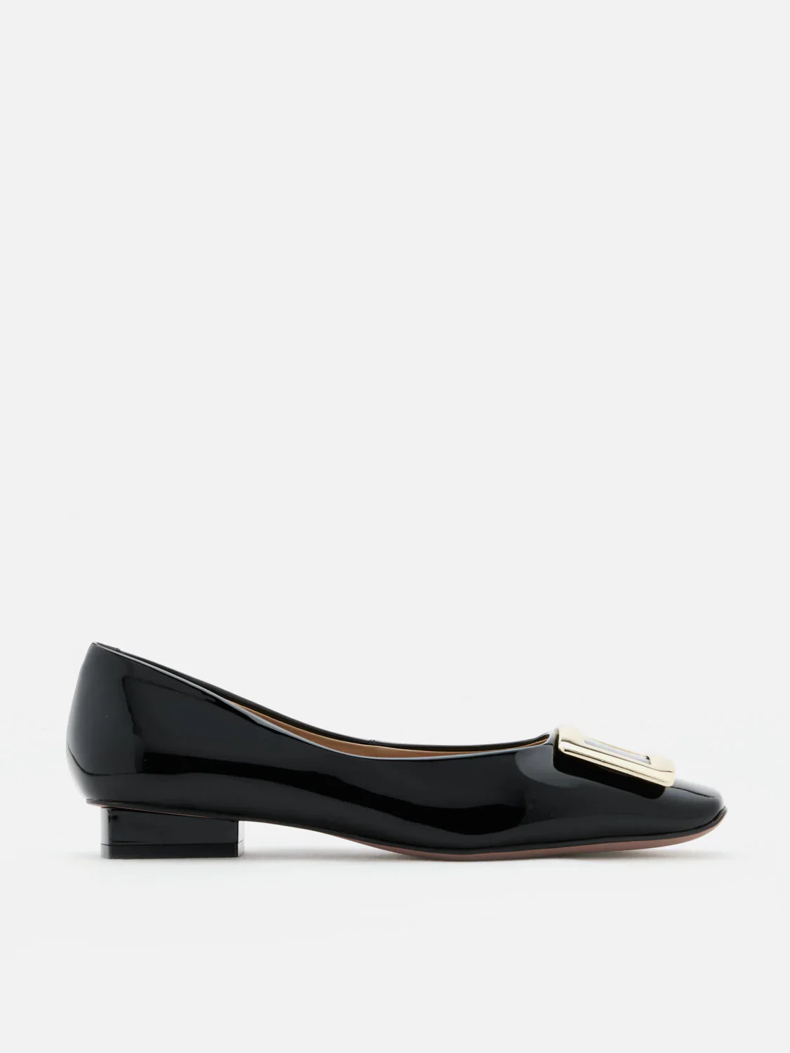 Marlie Buckle Patent Leather Low Heels - Image 13