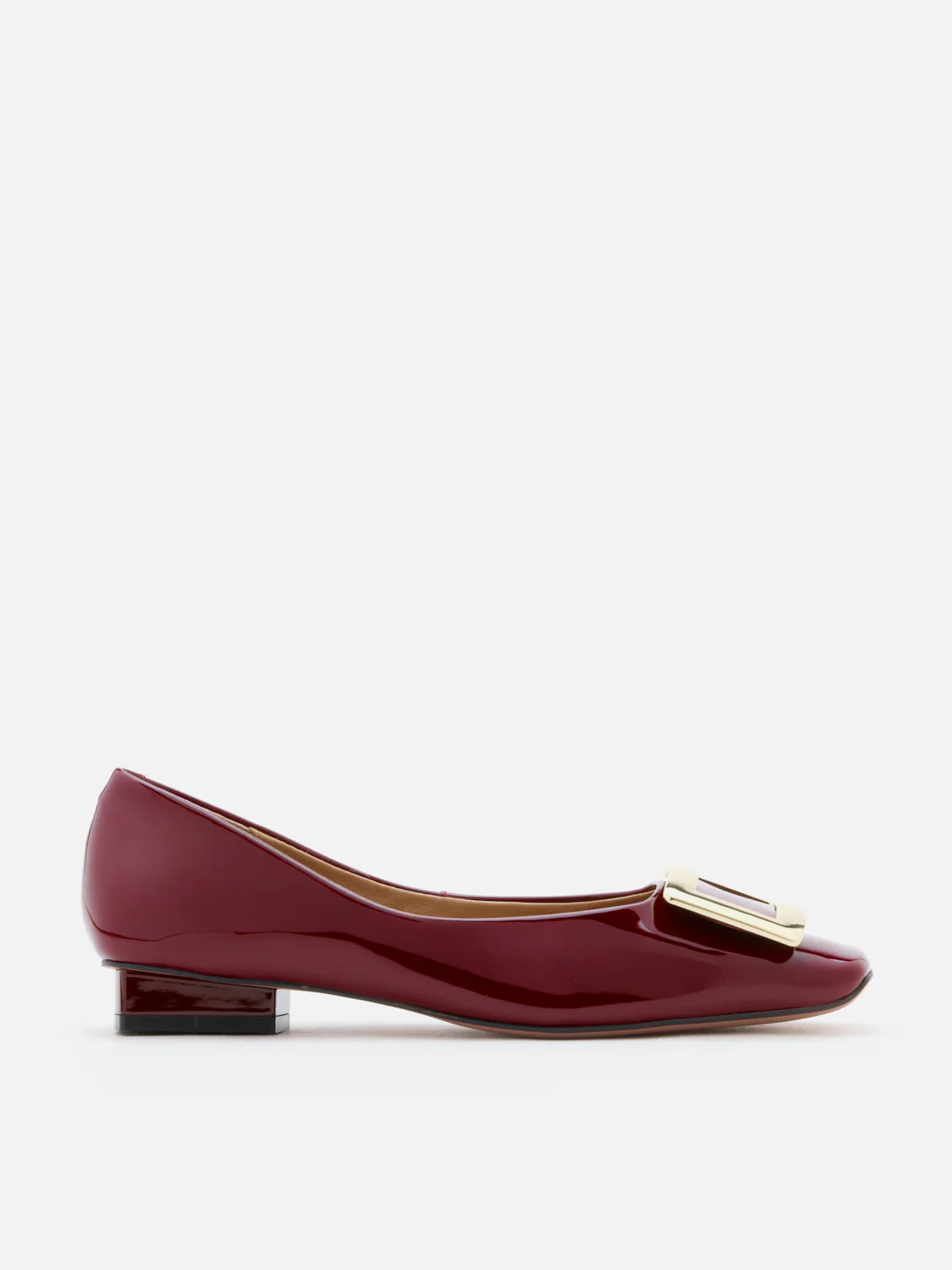 Marlie Buckle Patent Leather Low Heels - Image 5