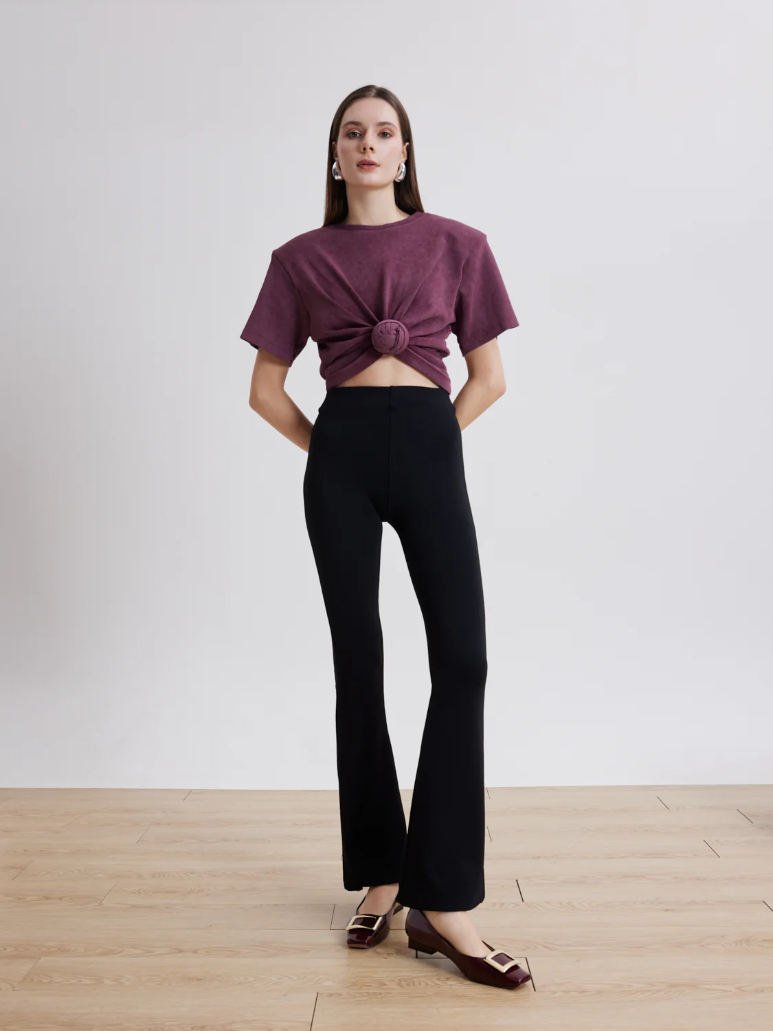 Marlie Buckle Patent Leather Low Heels - Image 8