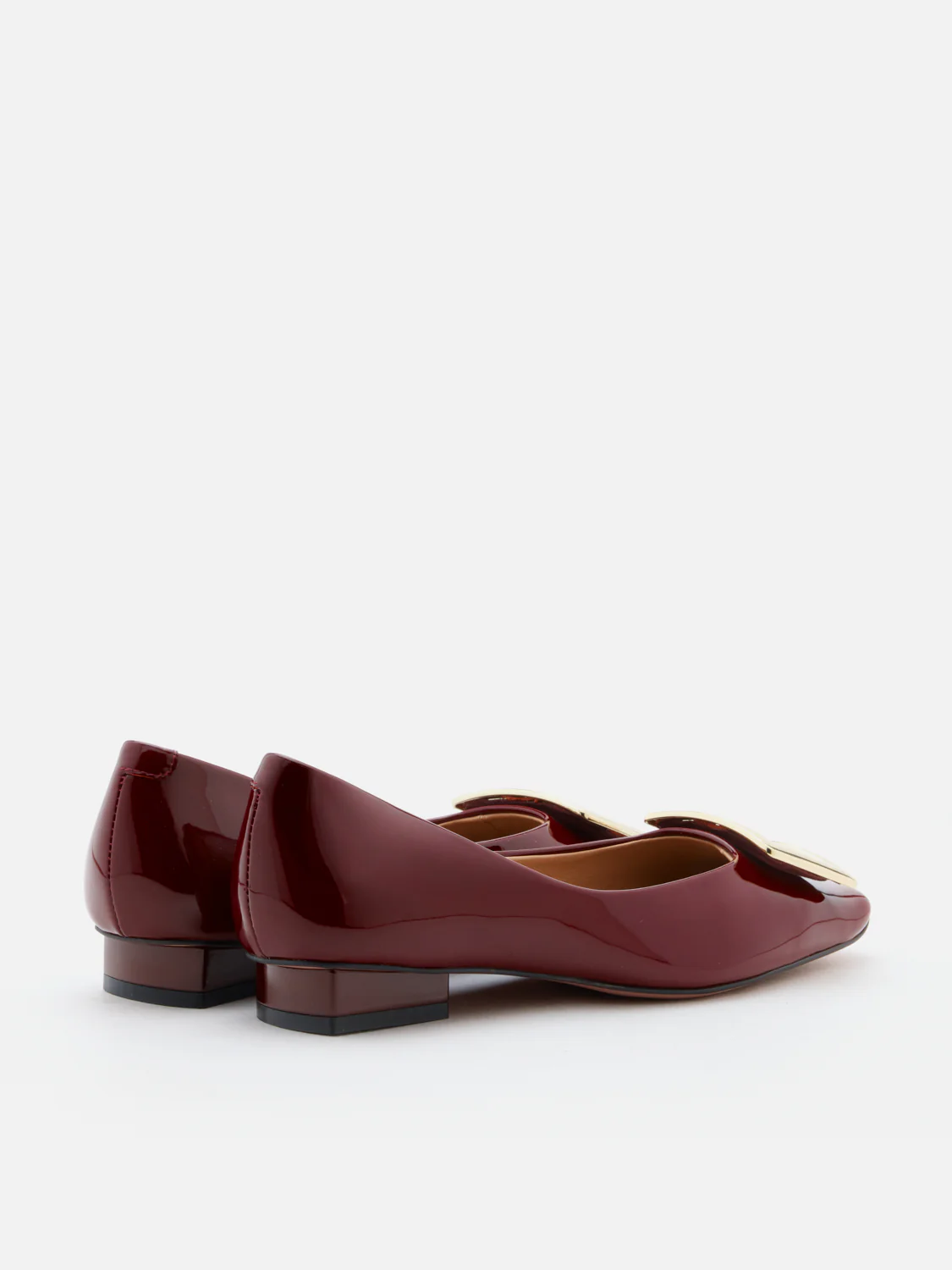 Marlie Buckle Patent Leather Low Heels - Image 9