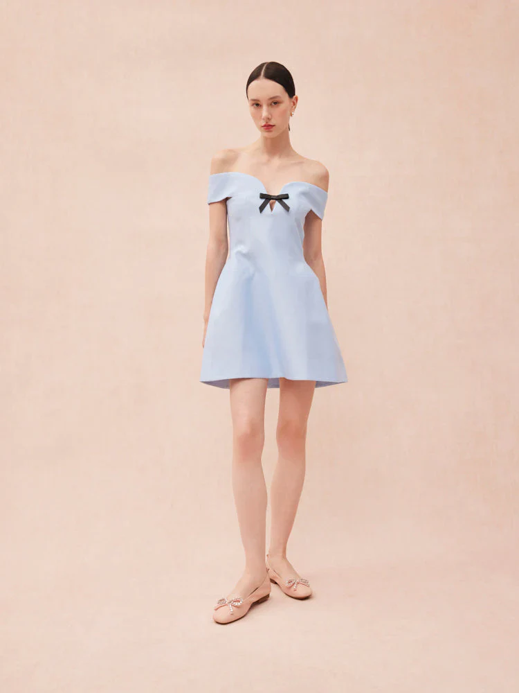 Daphne Diamante Embellished Bow Flats - Image 7