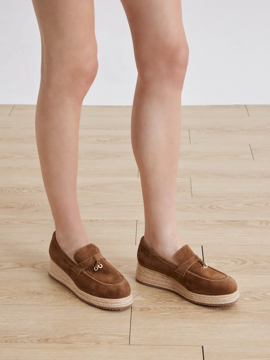 Phoenix Knot Detail Suede Espadrille Wedges - Image 10