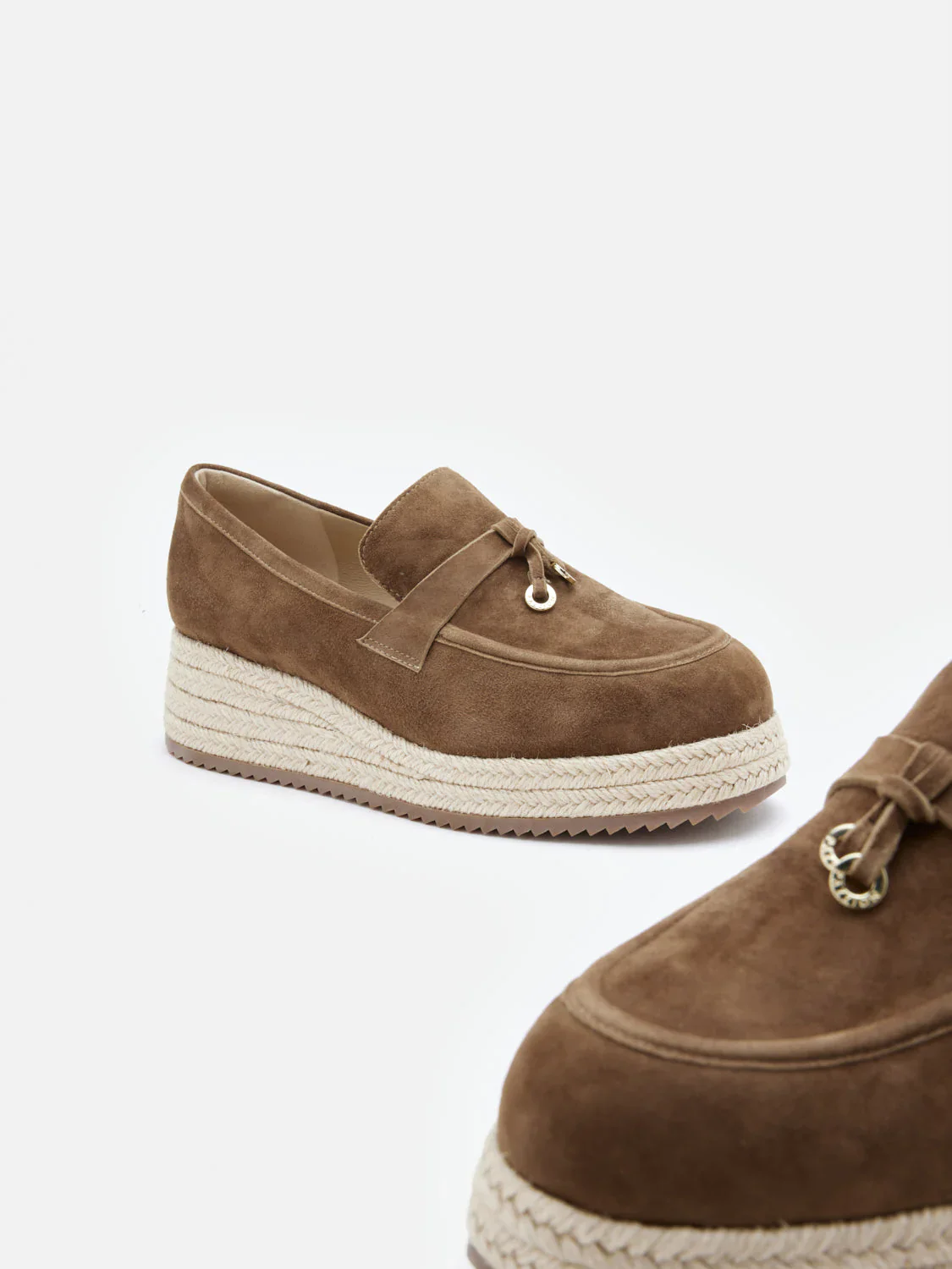 Phoenix Knot Detail Suede Espadrille Wedges - Image 11