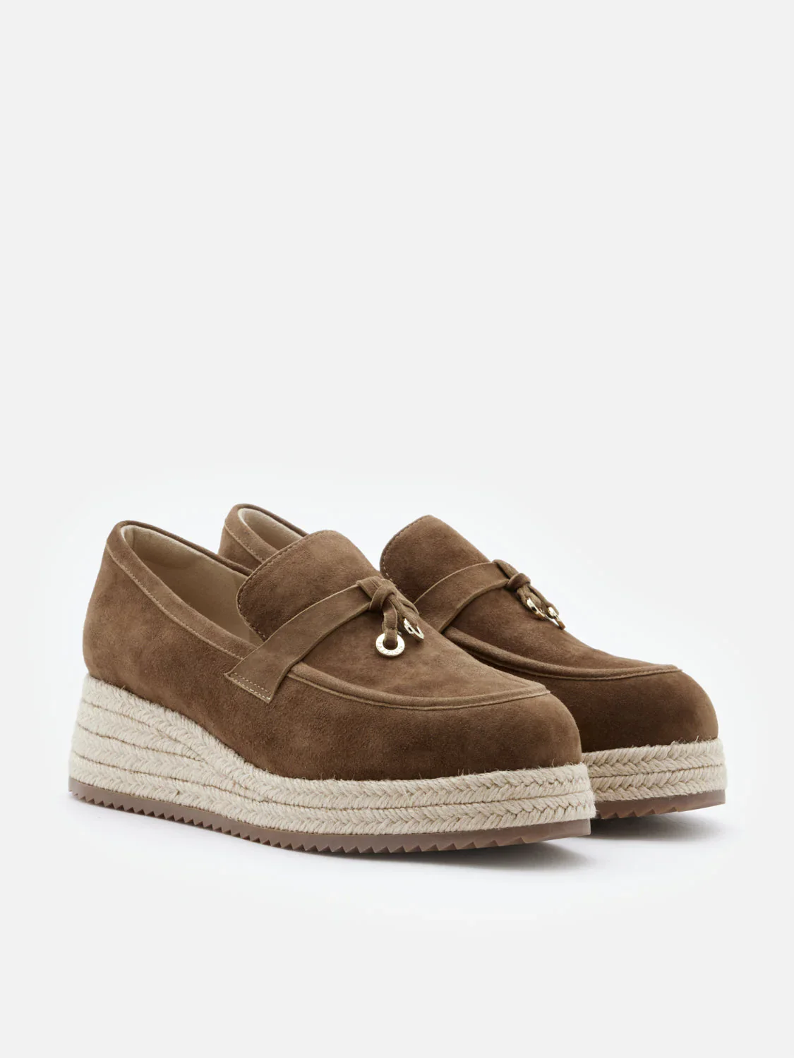 Phoenix Knot Detail Suede Espadrille Wedges - Image 9