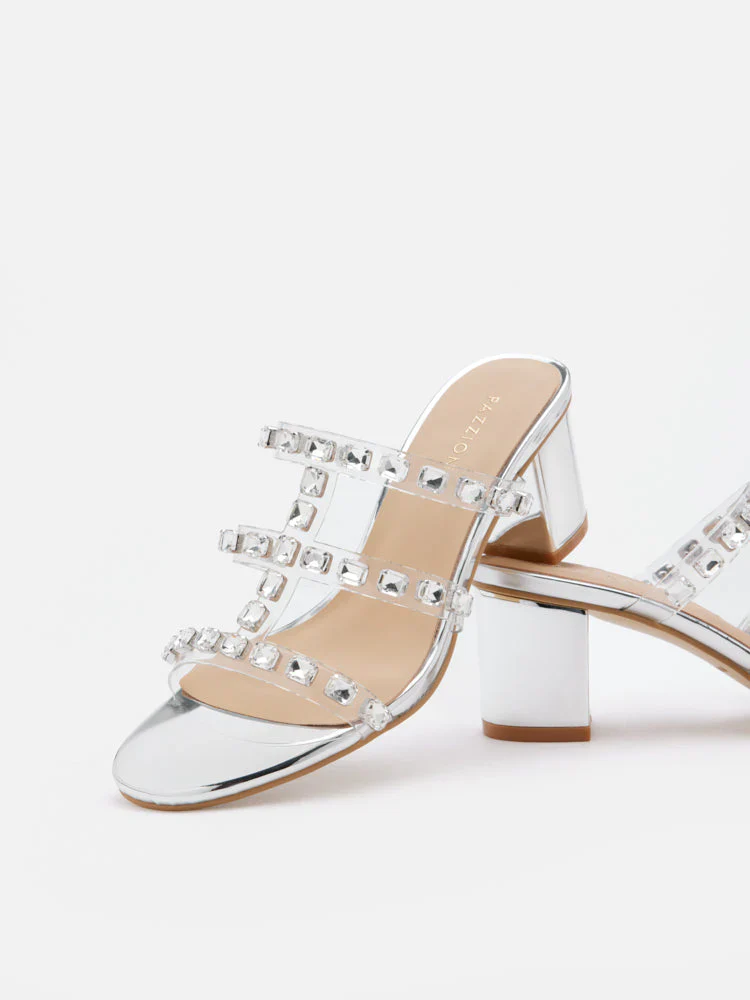 Miuccia Diamante Embellished Block Heel Sandals - Image 10