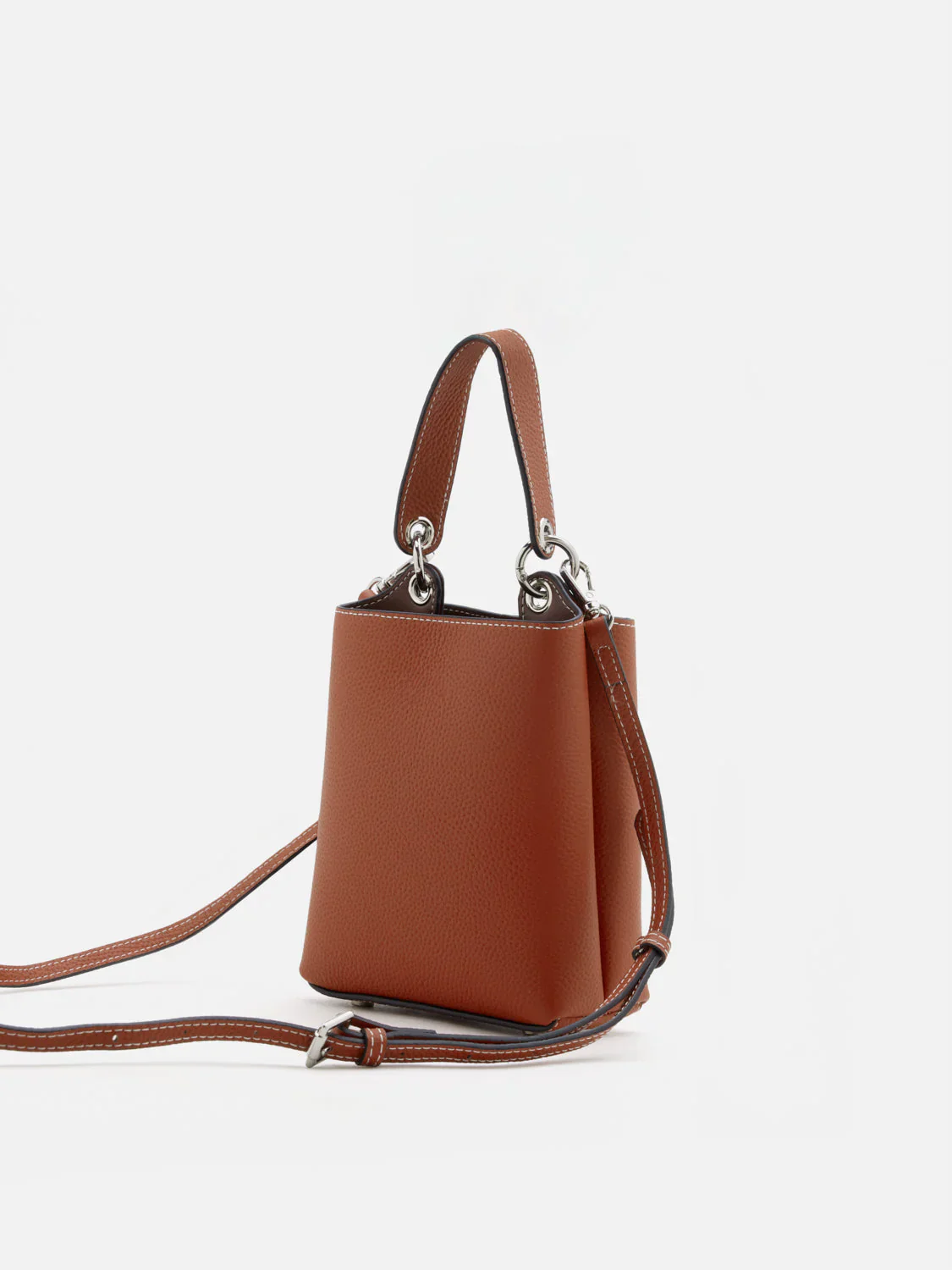 Estelle Leather Mini Bucket Bag - Image 10