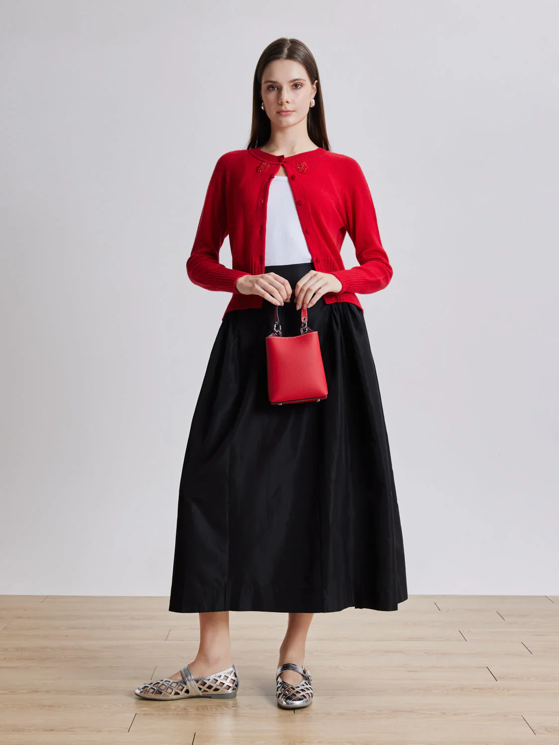 Estelle Leather Mini Bucket Bag - Image 6