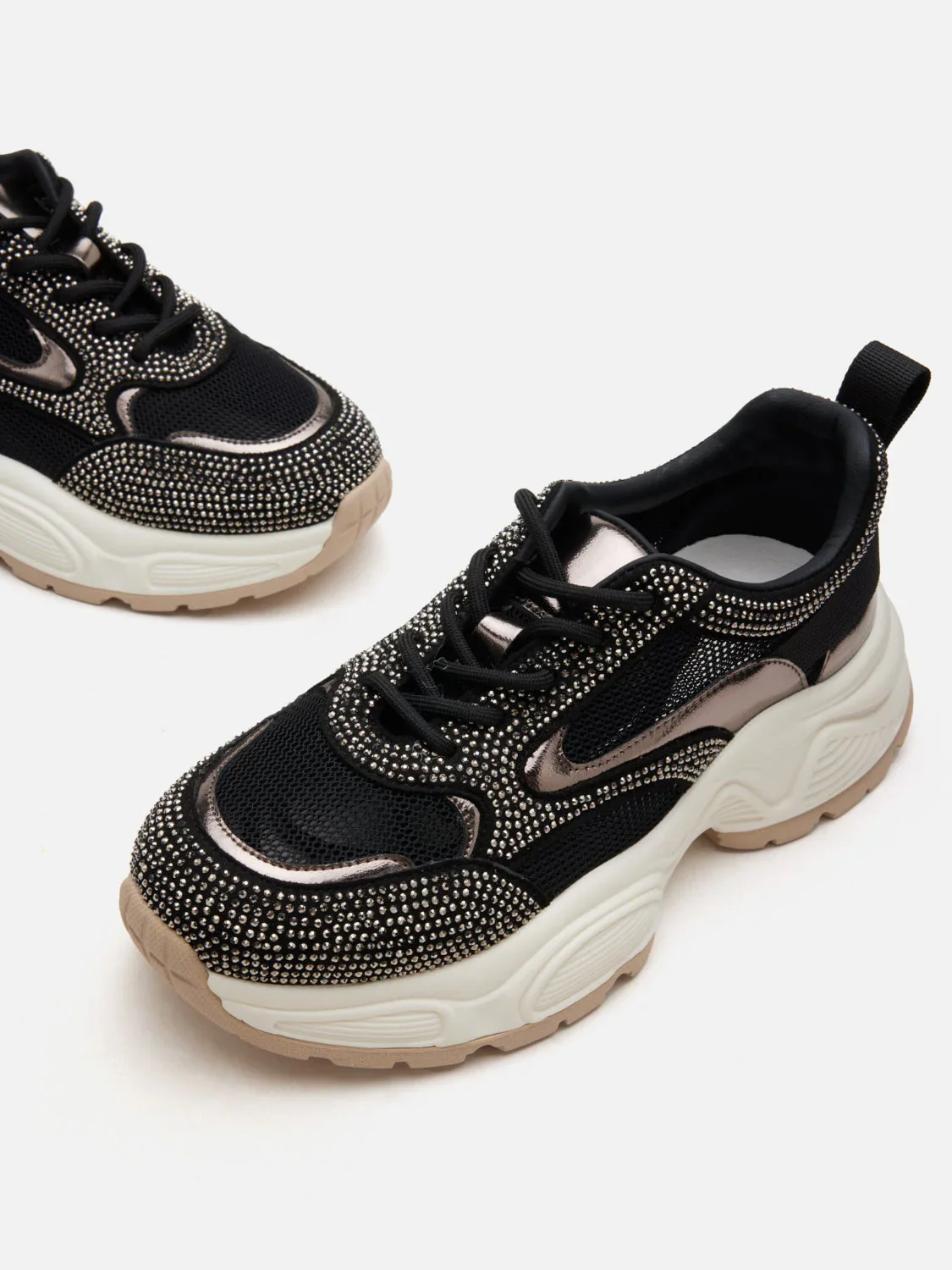 Marivelle Crystal Embellished Mesh Sneakers - Image 11