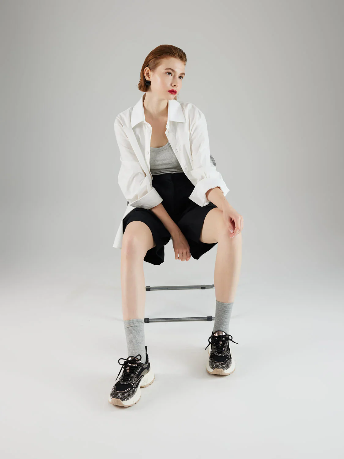 Marivelle Crystal Embellished Mesh Sneakers - Image 12