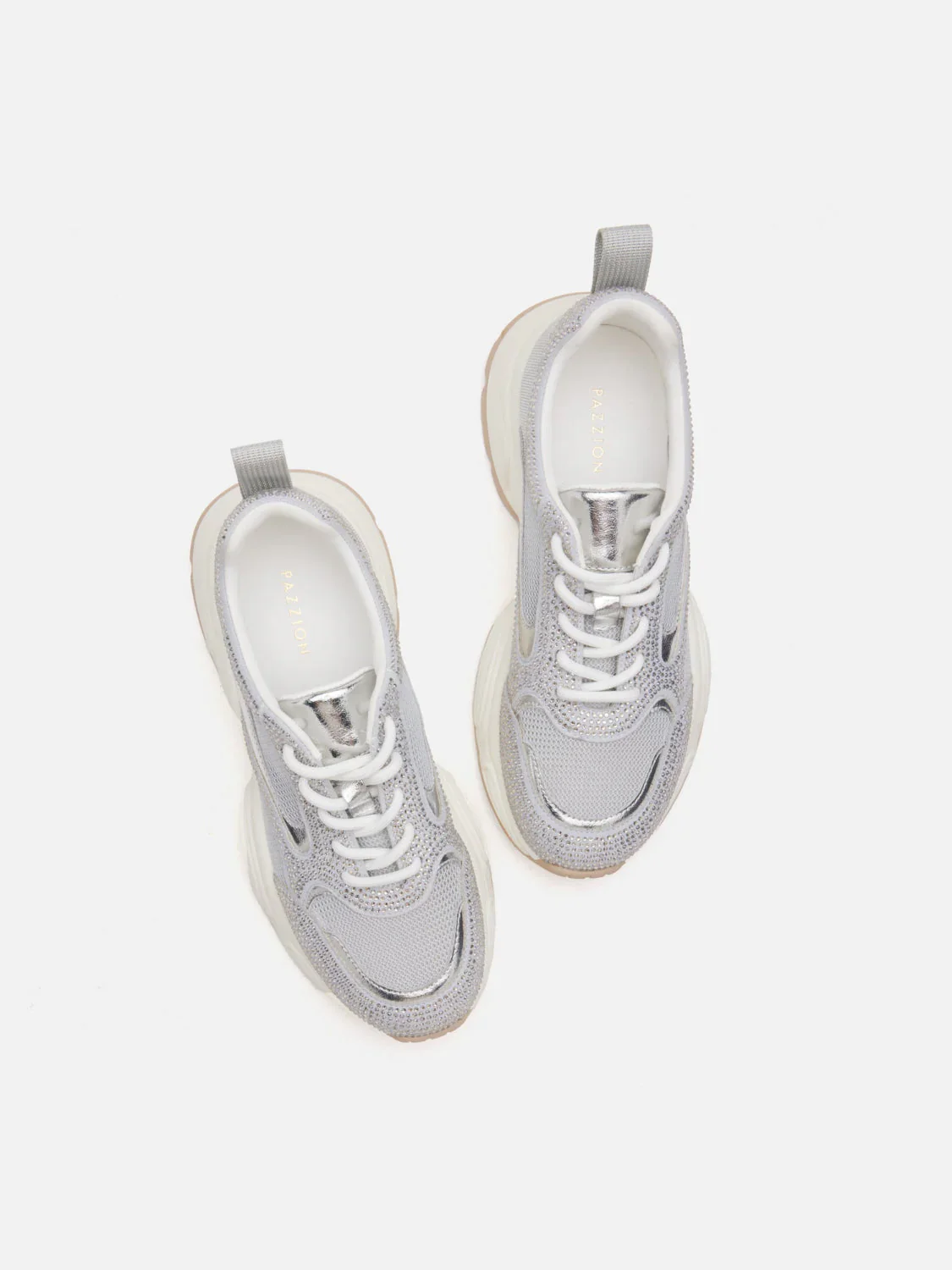 Marivelle Crystal Embellished Mesh Sneakers - Image 4