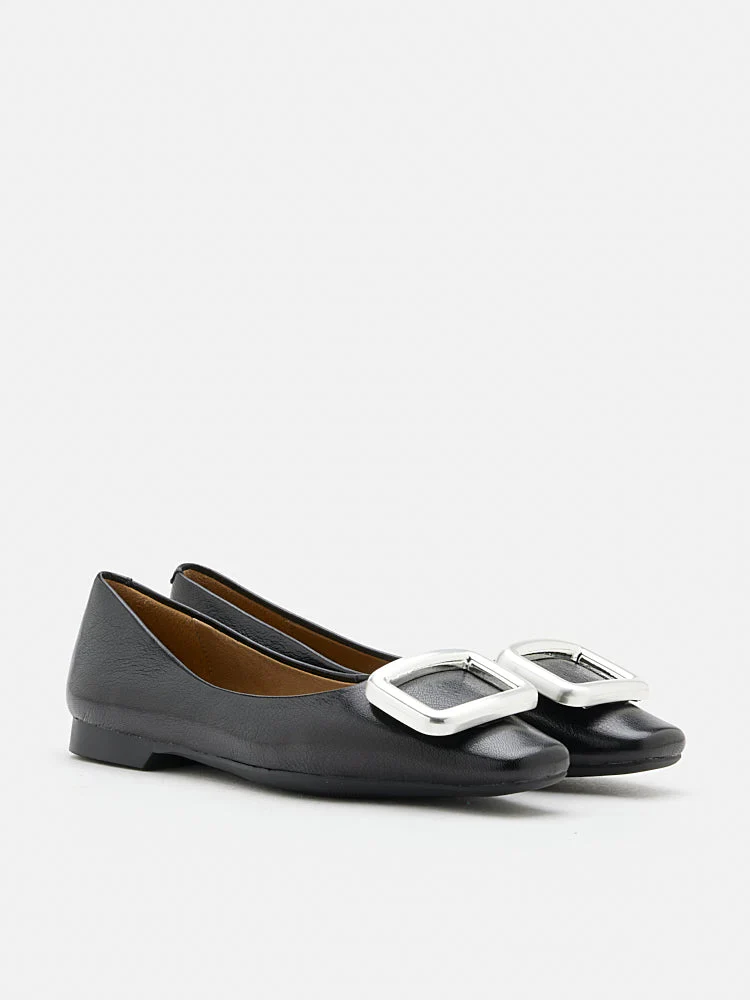 Daeva Silver Buckle Flats - Image 8