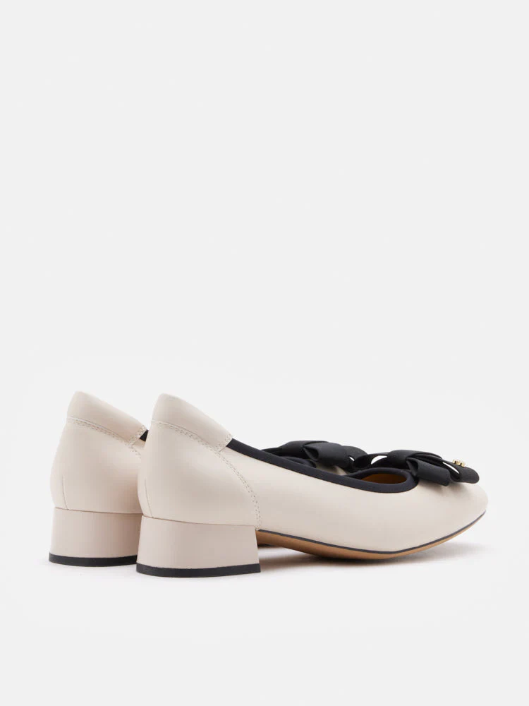 Aurea Two-Tone Bow Low Block Heels - Image 7