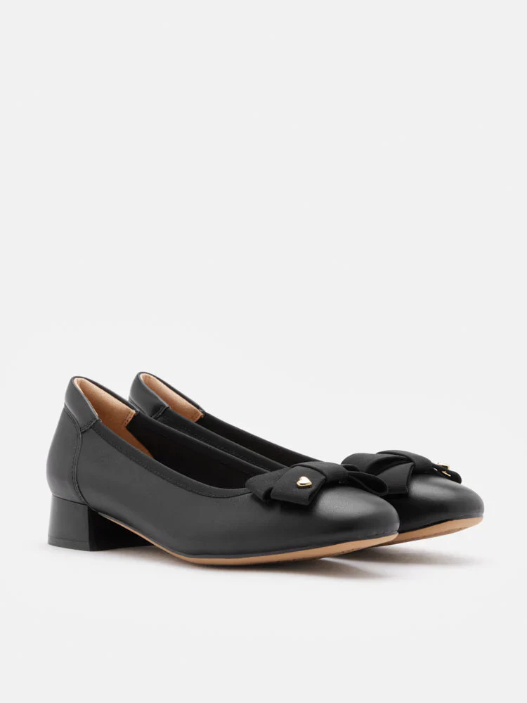 Aurea Two-Tone Bow Low Block Heels - Image 8