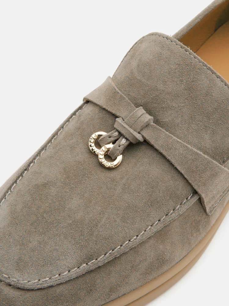 Phoenix Knot Detail Suede Loafers - Image 10