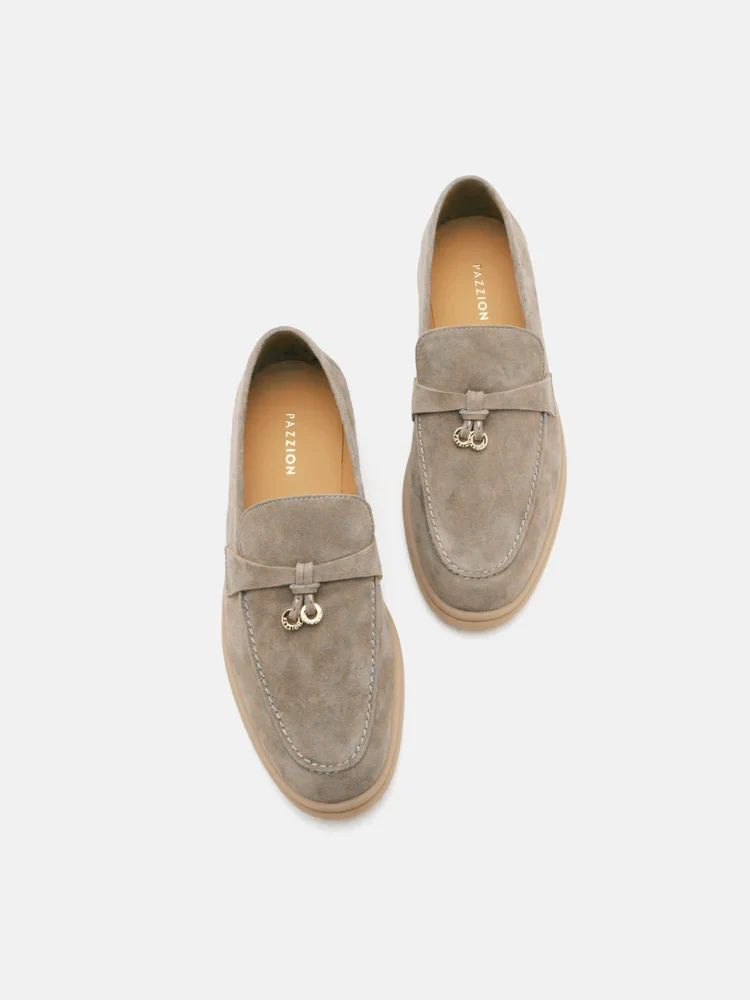 Phoenix Knot Detail Suede Loafers - Image 13