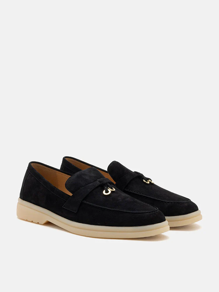 Phoenix Knot Detail Suede Loafers - Image 15