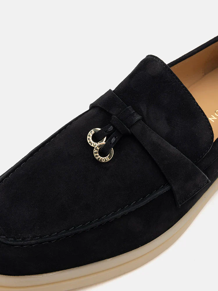 Phoenix Knot Detail Suede Loafers - Image 17