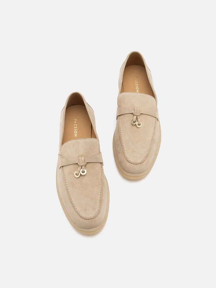 Phoenix Knot Detail Suede Loafers - Image 6