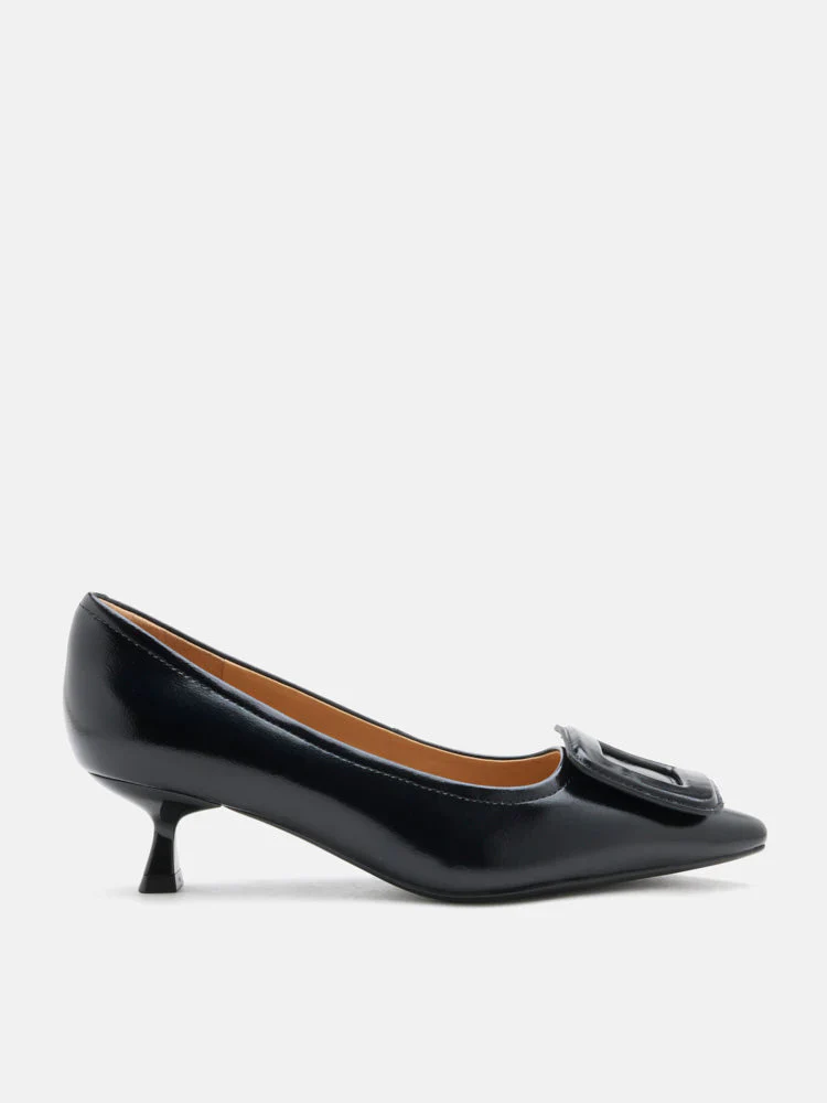 Orelia Square Buckle Pointed Toe Pumps - Image 11