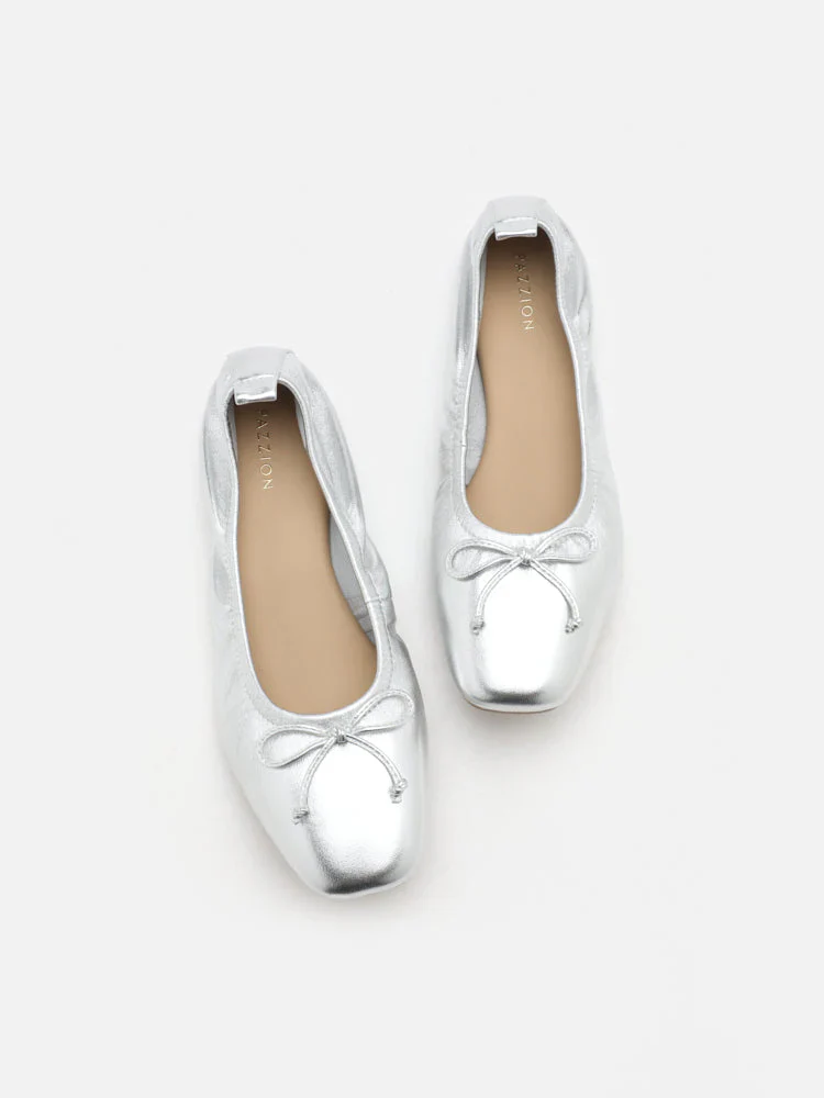 Gia Bow Square Toe Flats - Image 10
