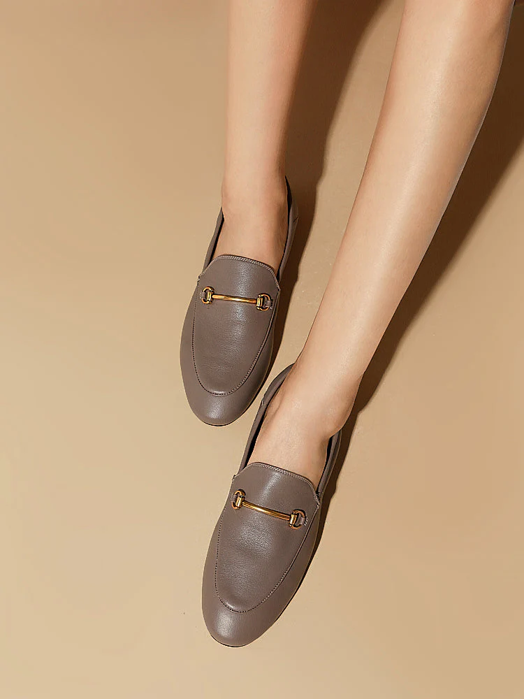 Isabeau Metal Buckle Loafers - Image 5