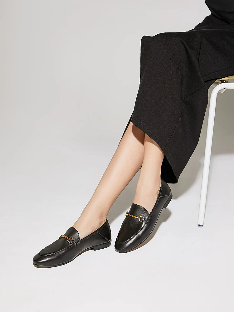 Isabeau Metal Buckle Loafers - Image 9